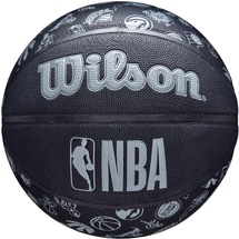 Wilson Basketball NBA ALL TEAM, Outdoor, Gummi, Größe: 7, Schwarz