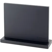 Hanseküche Messerblock - Messerhalter ohne Messer aus Holz Messerbrett (Akazie Schwarz, Doppelseitig)