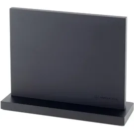 Hanseküche Messerblock - Messerhalter ohne Messer aus Holz Messerbrett (Akazie Schwarz, Doppelseitig)