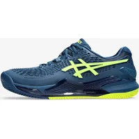 Asics Herren Tennisschuhe Sandplatz - Asics Gel Resolution 9 blau/gelb 43