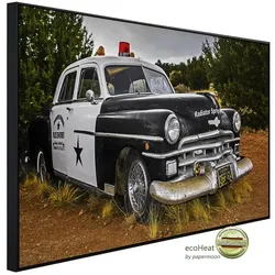 papermoon Infrarotheizung »EcoHeat - Altes Polizeiauto«, Matt-Effekt - bunt