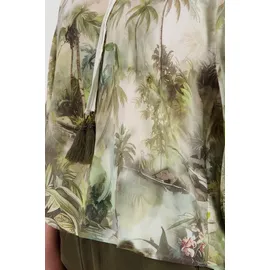 Monari Bluse Tropical Allover Grün 44