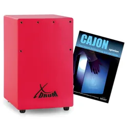 XDrum KC-37RD Kinder-Cajon Rot Set mit Schule