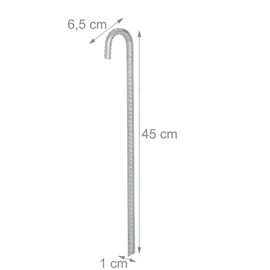 Relaxdays Bodenanker 10er Set Silber