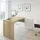 Habitdesign Schreibtisch – weiß 108x145x73h cm - Braun
