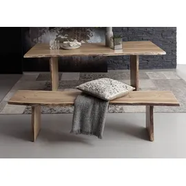 Massivmoebel24 Baumbank 160 x 45 x 38 cm natur lackiert / Akazie