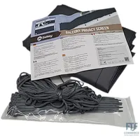 salcar Balkonverkleidung 90 x 300 cm Anthrazit Polyester