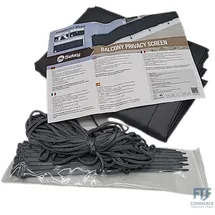 salcar Balkonverkleidung 90 x 300 cm Anthrazit Polyester