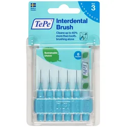TEPE Interdentalbürste 0,6mm blau 6 St Zahnbürste