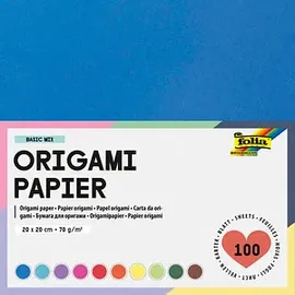 Folia Faltblätter INTENSIV mehrfarbig 100 Blatt Bastelpapier 70 g/m2