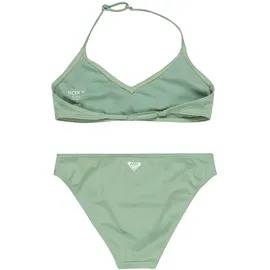 Roxy Solid Active Mädchen, Gr. 8(125-130cm), grün, Recycling-Polyester, Badeanzüge Badeanzug