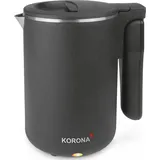 KORONA Reisewasserkocher 0,6 l Schwarz