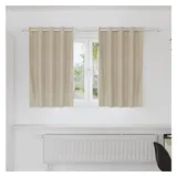 vidaXL Verdunkelungsvorhänge 2 pcs Creme 140 x 140 cm Samt
