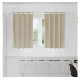 vidaXL Verdunkelungsvorhänge 2 pcs Creme 140 x 140 cm