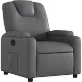 vidaXL Relaxsessel Grau Kunstleder 50 x 97 x 50 cm Grau mit Liegeposition