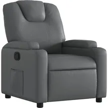 vidaXL Relaxsessel Grau Kunstleder 50 x 97 x 50 cm Grau mit Liegeposition
