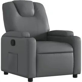 vidaXL Relaxsessel Grau Kunstleder 50 x 97 x 50 cm Grau mit Liegeposition