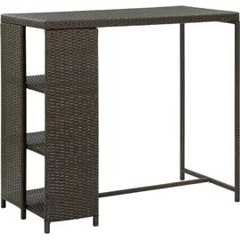 vidaXL Bartisch mit Regal 120 x 60 x 110 cm Braun