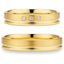 Trauring PHÖNIX "Schmuck Geschenk Gold 333 Trauring Ehering LIEBE versch. Varianten" Gr. 53, gold (gelbgoldfarben), Fingerringe, 53, ohne Brillanten, Gelbgold 333, 4,0mm, Made in Germany, wahlweise mit oder ohne Brillanten