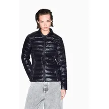 A|X Armani Exchange für Damen. XW001920AF18757UC001 Jacke Glänzend schwarz (M), Lässig, Polyamid, Langarm