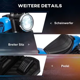 Homcom Kindermotorrad Elektrofahrzeug blau (1-tlg)