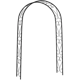 Outsunny Rosenbogen, Stahl, Gartenbogen für Kletterpflanzen, 125 x 37 x 230 cm, Gartenzubehör, Gartendeko