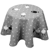 heimtexland Tischdecke rund 150 cm grau