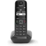 Gigaset AS690R, Analoges/DECT-Telefon, Kabelgebundenes Mobilteil, 100 Eintragungen, Anrufer-Identifikation, Schwarz - Schwarz