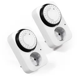 Analoge Zeitschaltuhr McPower ''AZ-41'' 2er-Pack, 15 Minuten Takt einstellbar