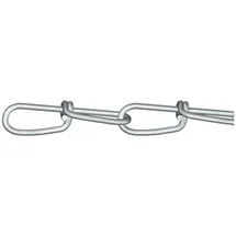 Dörner + Helmer Knotenkette Silber Stahl galvanisch verzinkt 30 m Kettenglied Stärke 2,8 mm