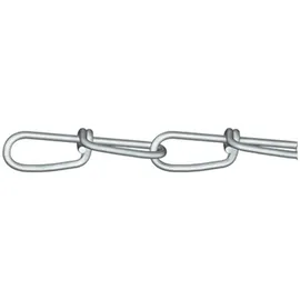 Dörner + Helmer Knotenkette Silber Stahl galvanisch verzinkt 30 m Kettenglied Stärke 2,8 mm