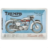 Nostalgic-Art Retro Blechschild, 20 x 30 cm, Triumph – Bonneville – Geschenk-Idee für Biker, aus Metall, Vintage Design