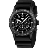 KHS Herren-Solaruhr Platoon Chronograph Schwarz