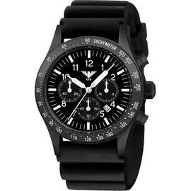 KHS Herren-Solaruhr Platoon Chronograph Schwarz