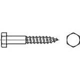TOOLCRAFT TO-6855621 Sechskant-Holzschraube 30mm Außensechskant DIN 571 Edelstahl V2A A2 25St.