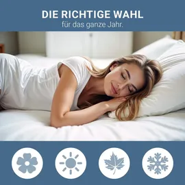 Homestyle4u Matratze Federkernmatratze 90x200 | 15 cm | h3 Komfortmatratze Stoff Weiß - Weiß