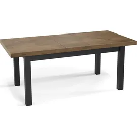 WFL GROUP Ausziehtisch 140 x 80 x 78 cm Eiche braun