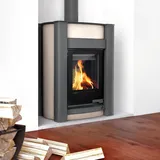 Aquaflam Vario Kalmar Basic Wasserführender Kaminofen Creme 11 kW (7 kW