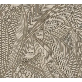 A.S. Création Vliestapete A.S. CRÉATION "French Affair Blätter-Tapete Mustertapete Floral Blattmuster", braun (metallic,schwarz), B:0,53m H:0,02m L:10,05m, Vlies, Tapeten, Vliestapete Blatt-Motiv für Schlafzimmer Küche Wohnzimmer Blätter Flur