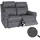 Mendler 2er Kinosessel HWC-L94, Relaxsessel Fernsehsessel Sofa, Armlehne Liegefunktion Nosagfederung Stoff/Textil ~ dunkelgrau