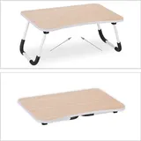 Famanu Betttisch - Klappbares Tablett - Laptop-Tisch für Bett und Couch, 26 x 63 x 40 cm