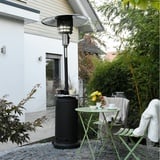 APANA 14KW Gas Heizpilz Bellamente ONE Gasheizstrahler für Terrasse Balkon Garten mit Transportrollen Umkippsicherung und Abschaltautomatik in schwarz