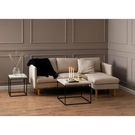 AC Design Livetastic Beistelltisch, Beige, quadratisch, 40x45x40 cm