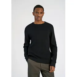 Strickpullover JUNK DE LUXE "JUNK de LUXE Strickpullover", Herren, Gr. L, schwarz, Oberstoff: 100% Baumwolle, Rundhals, Langarm, Pullover