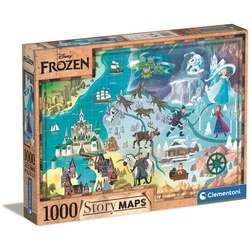 Clementoni® Puzzle Disney Frozen Story Maps Puzzle, 1000 Puzzleteile bunt