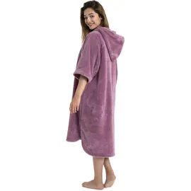 MY HOME Badeponcho MY HOME "Lillou, Surfponcho ideal für Sauna, Spa & im Urlaub" Gr. L, lila (mauve), L:120cm, Microfaser, Hausmäntel, weich und kuschelig, plüsch, Fleece, Unisex, für Damen und Herren
