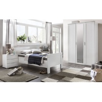 Stylefy Schlafzimmer-Set Clara Weiß, (Komplett Schlafzimmer, Set (3-St), Spiegel weiß