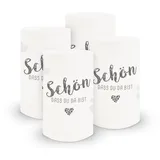 itenga Windlicht Schön dass du da bist 10 x 21 cm