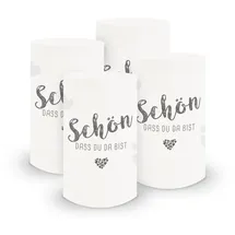 itenga Windlicht Schön dass du da bist 10 x 21 cm