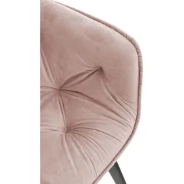 CLP Esszimmerstuhl Tanna Samt pink 4er Set